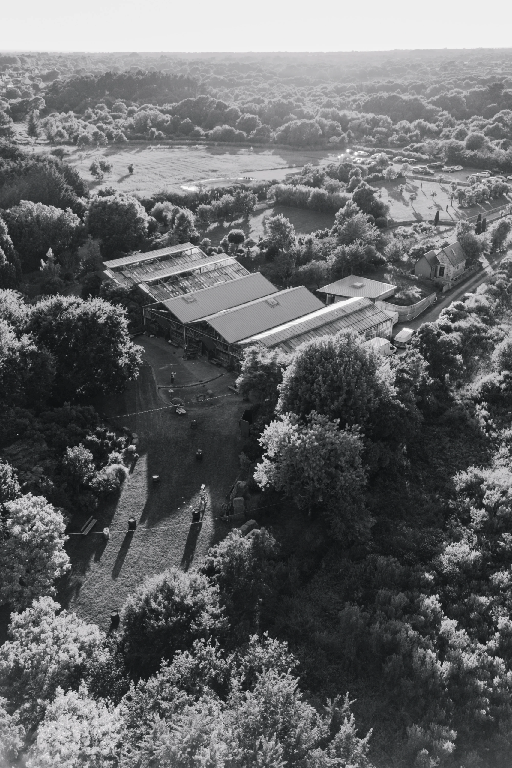 Vue sur les serres de Rospico depuis le ciel
